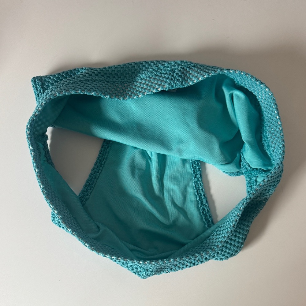ASOS Turquoise Knit Design Swim Briefs - Picture 5 of 5